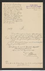 k.k. naturhistorisches Hofmuseum, Intendanzakten 1885-1896 (Hauer), Aktenzahl Z.753/1892, Seite 1